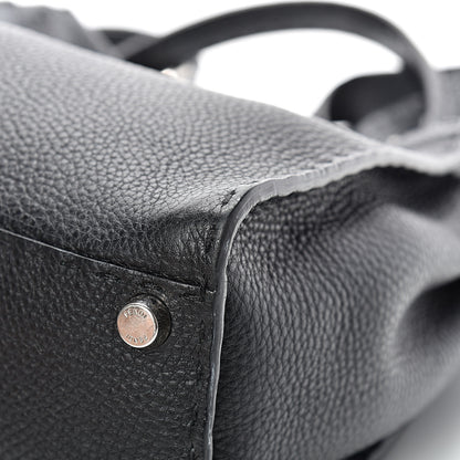 Fendi Cuoio Romano Selleria Bi-Color Medium Peekaboo Iconic Satchel Black Mou 12 of 17