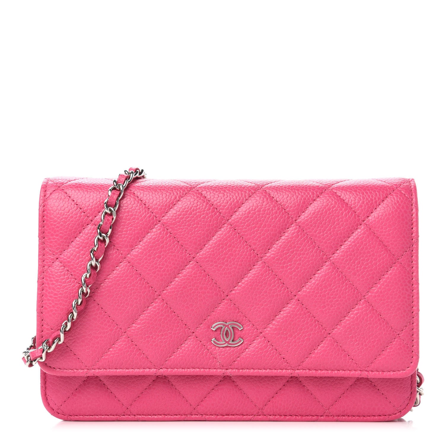Chanel Caviar Quilted Wallet on Chain WOC Pink 1 of 12