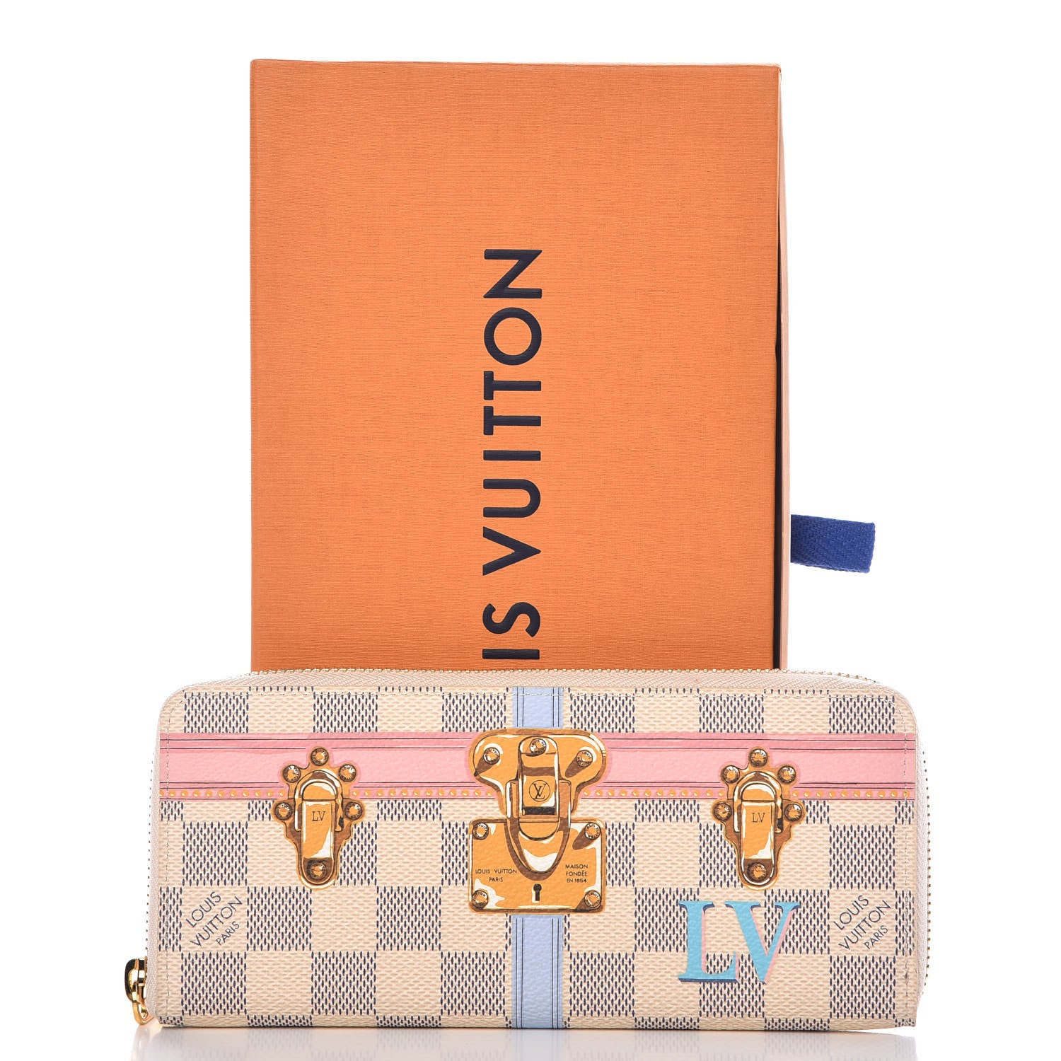 Louis Vuitton Damier Azur Summer Trunks Clemence Wallet 13 of 13