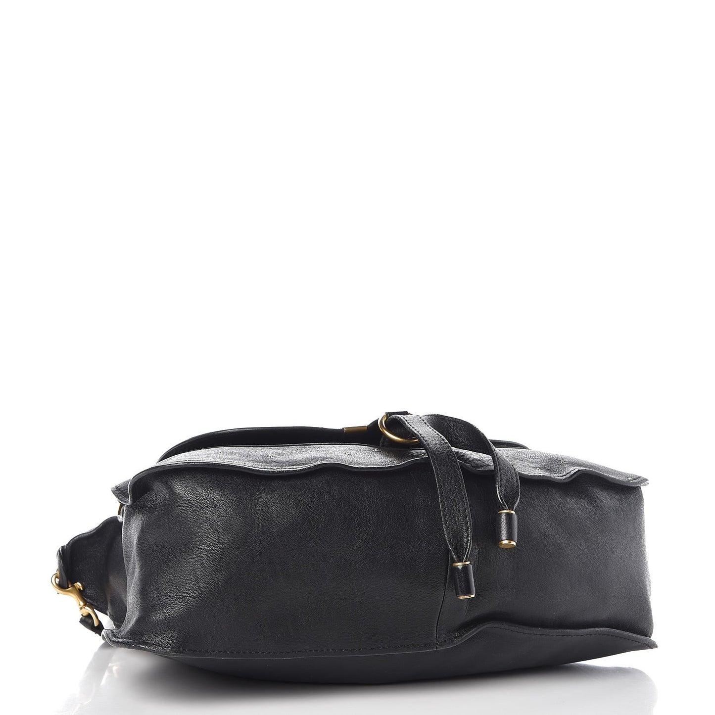 Calfskin Studded Medium Marcie Satchel Black