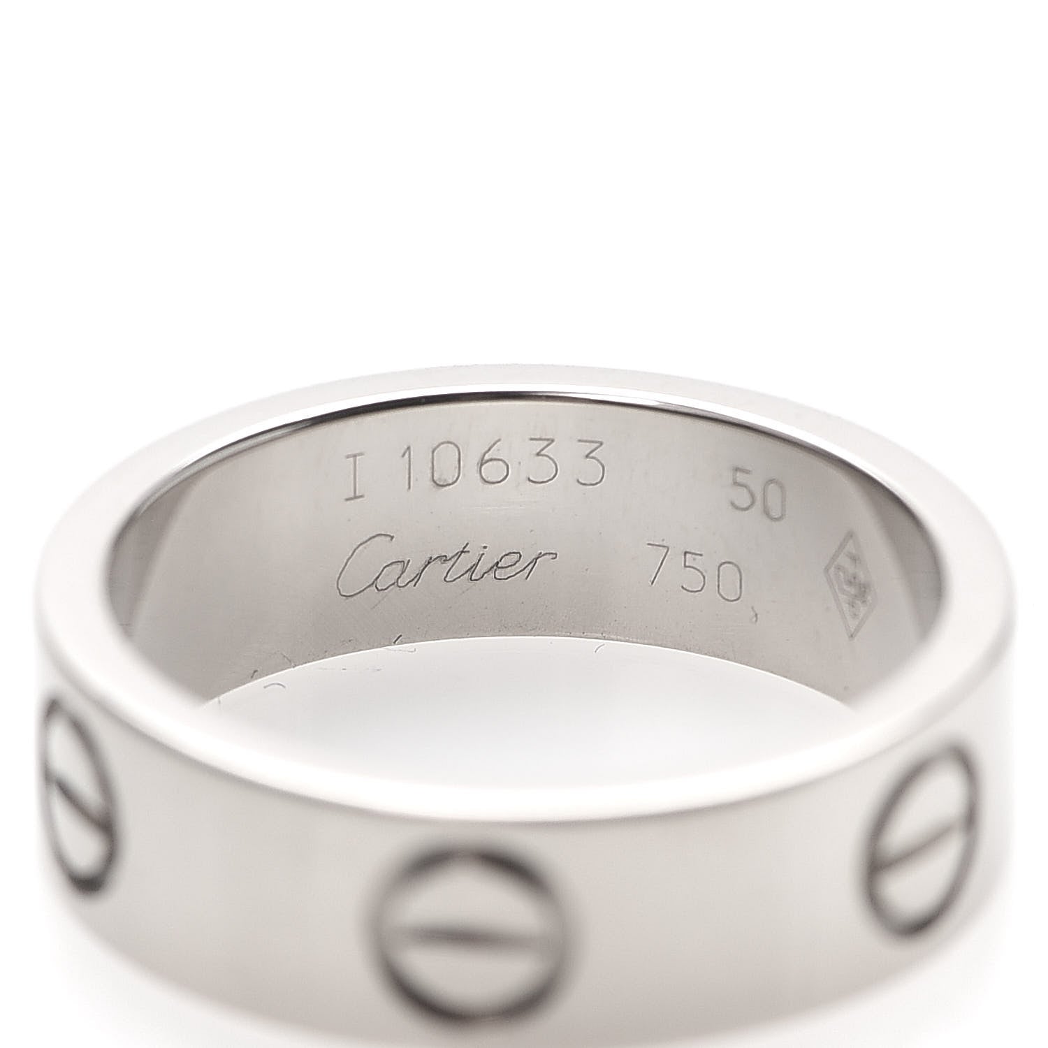 Cartier 18K White Gold 5.5mm LOVE Ring 50 5.25 4 of 4