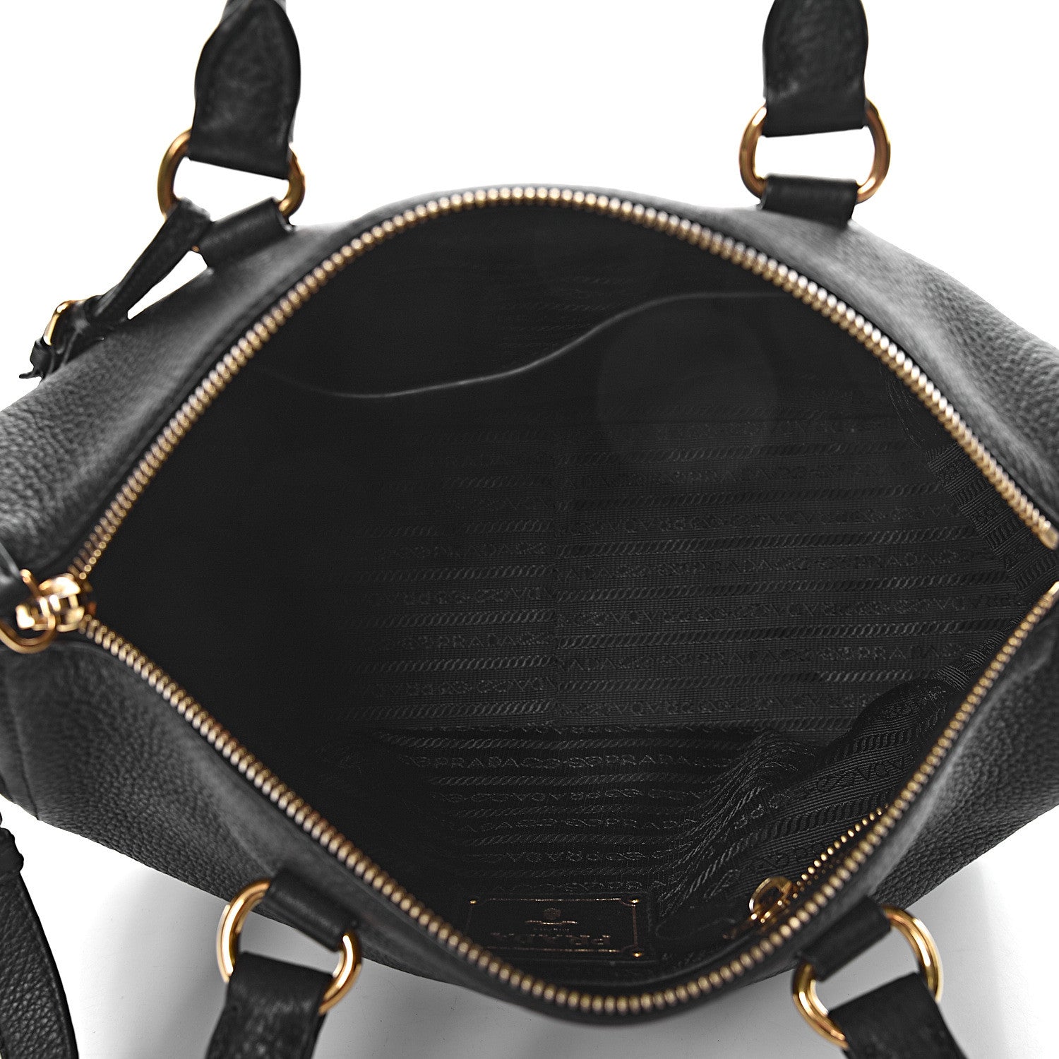 Prada Vitello Phenix Bauletto Black 6 of 12