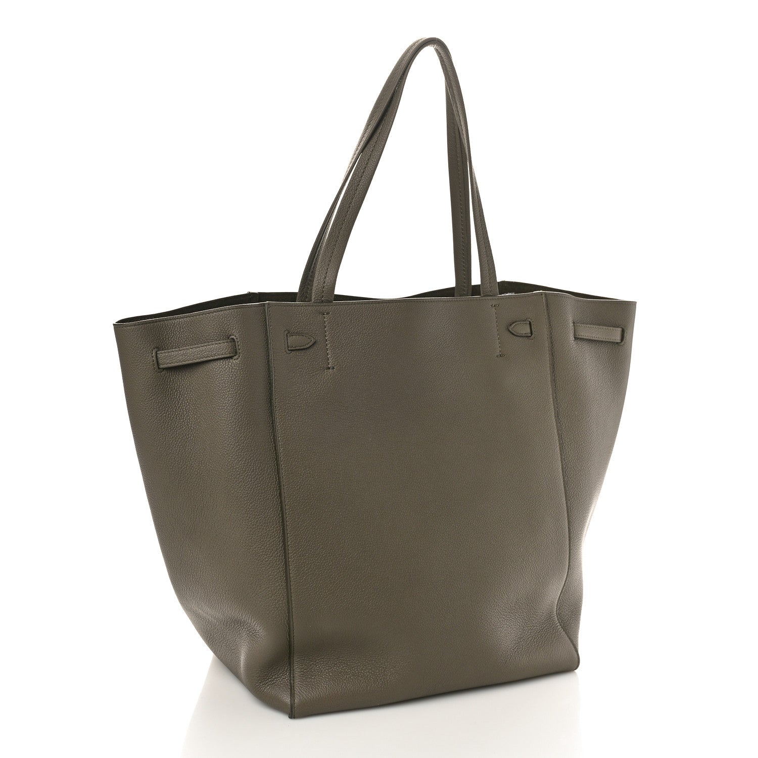 Celine Soft Grained Calfskin Small Belt Cabas Phantom Grey 3 of 8