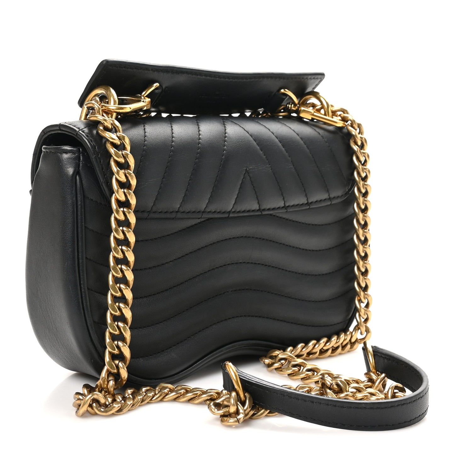 Calfskin New Wave Chain PM Black