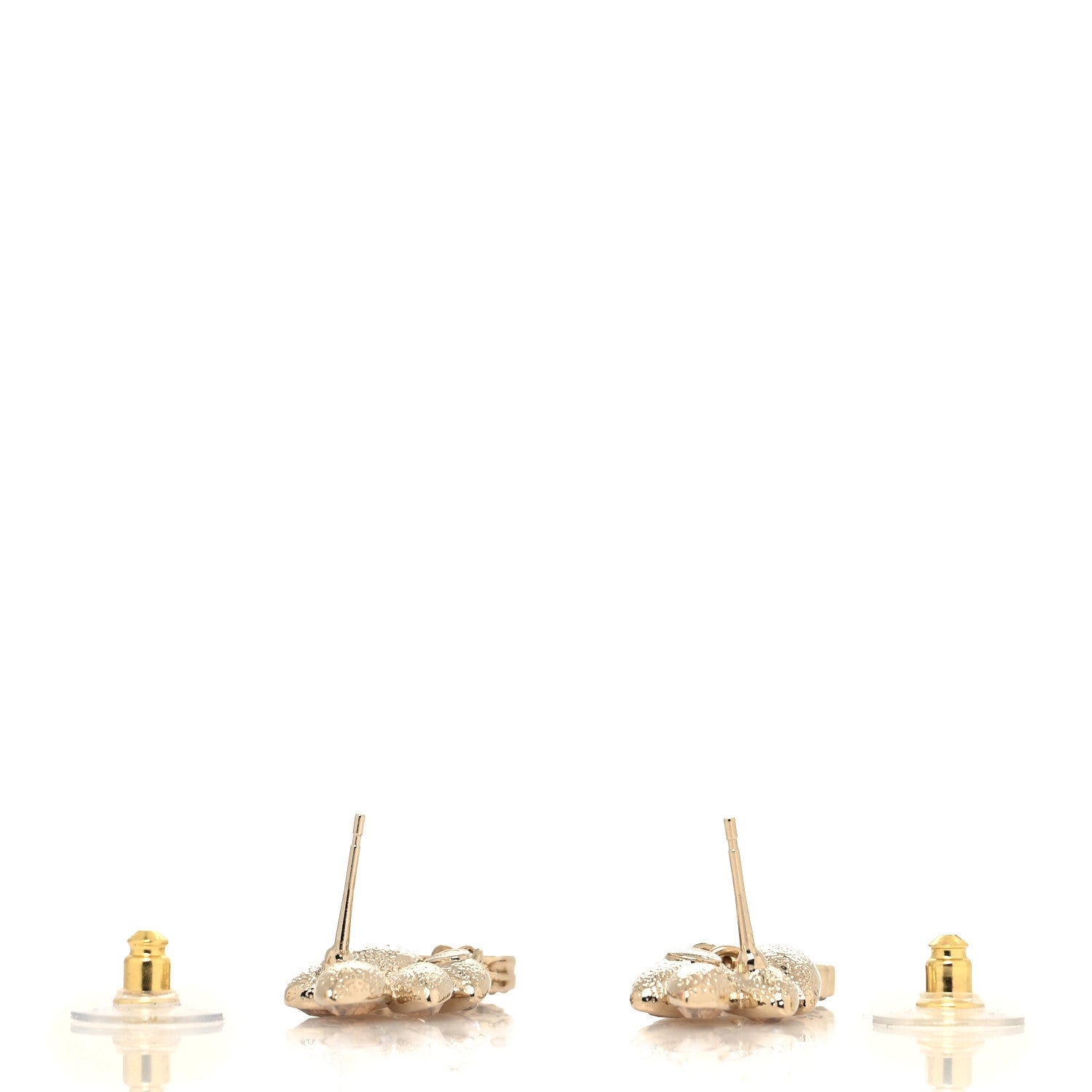 Chanel Crystal Sparkling Wheat CC Drop Earrings Gold 3 of 4