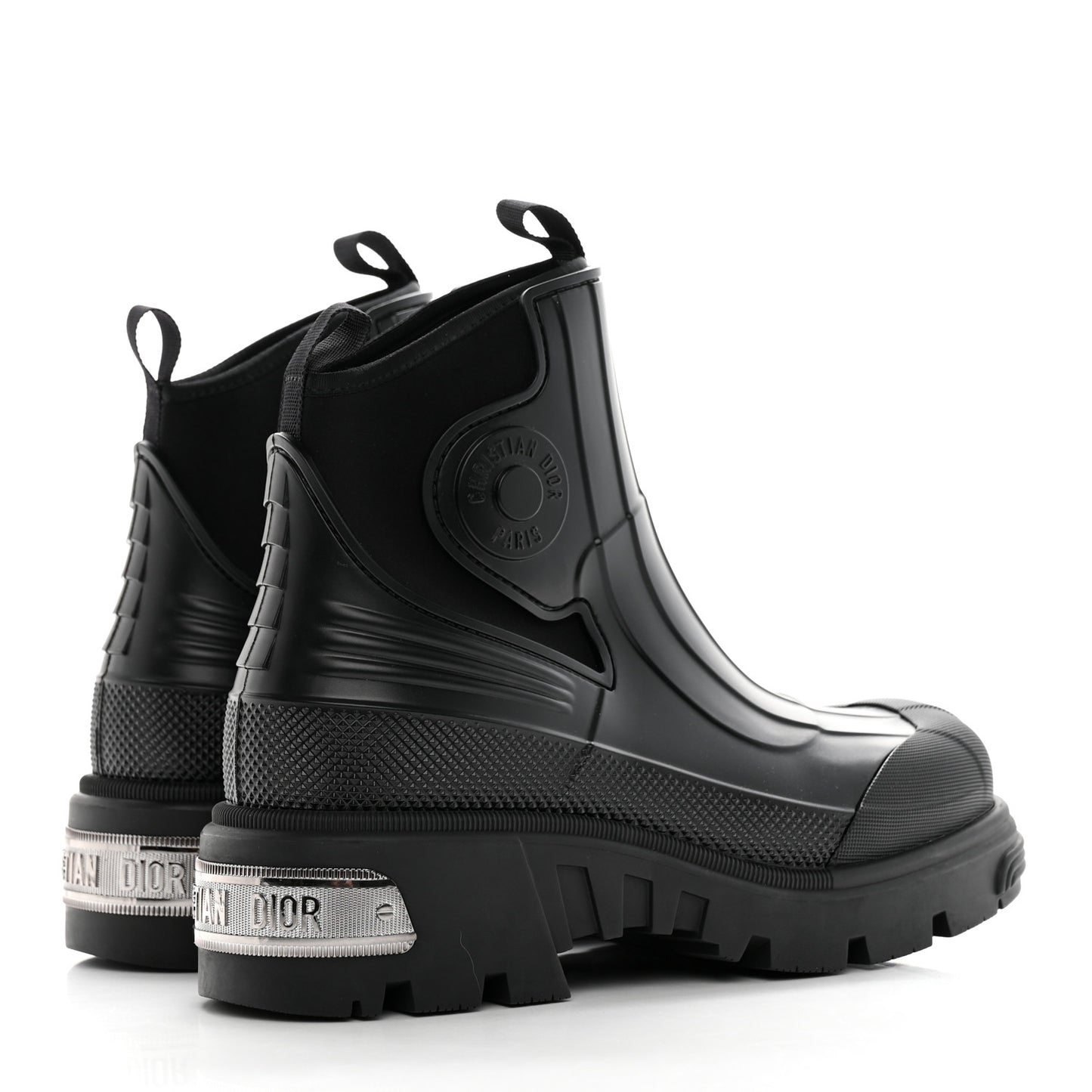 Neoprene Rubber Dior Genesis 30mm Ankle Boots 37 Black