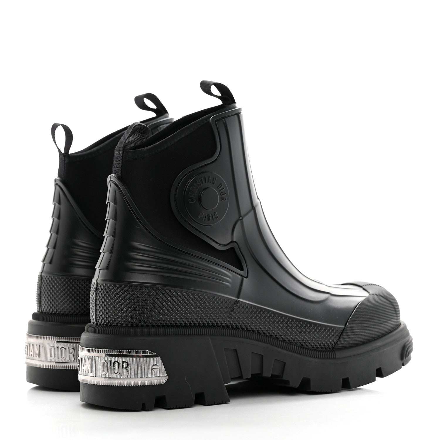 Christian Dior Neoprene Rubber Dior Genesis 30mm Ankle Boots 37 Black 5 of 11