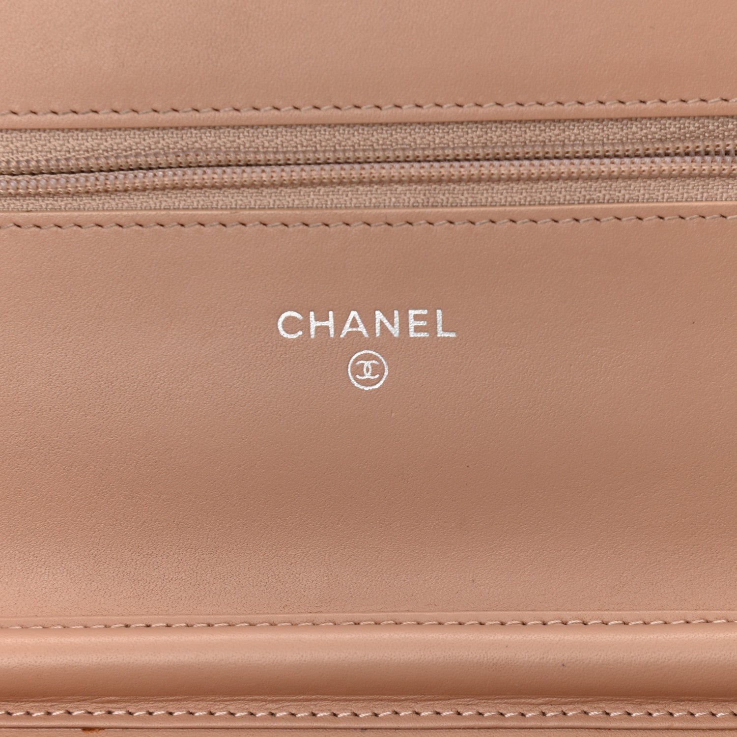 Chanel Caviar Timeless CC Wallet on Chain WOC Dark Beige 6 of 11