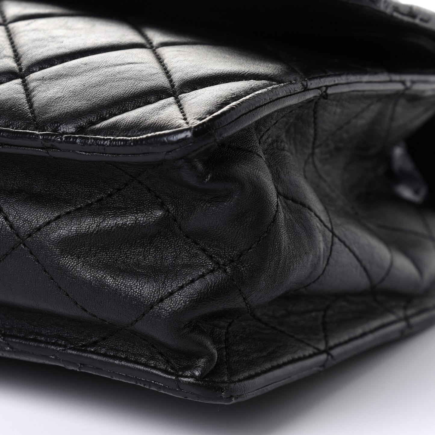 Washed Lambskin Maxi Take Away Flap Bag Black