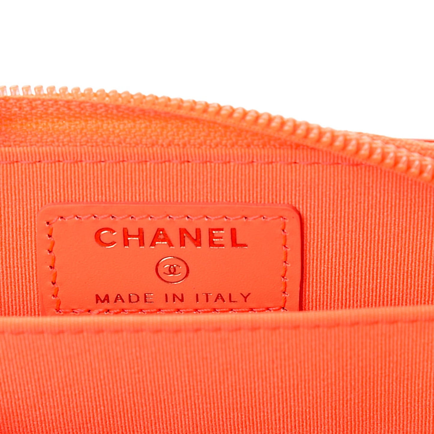 Patent Quilted Boy Zip Around Coin Purse Wallet Orange