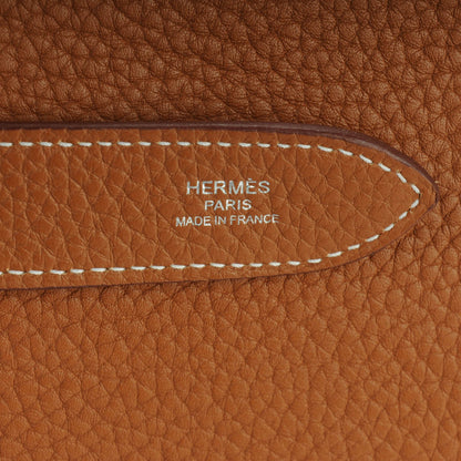 Hermes Taurillon Clemence Jypsiere 28 Gold 7 of 9