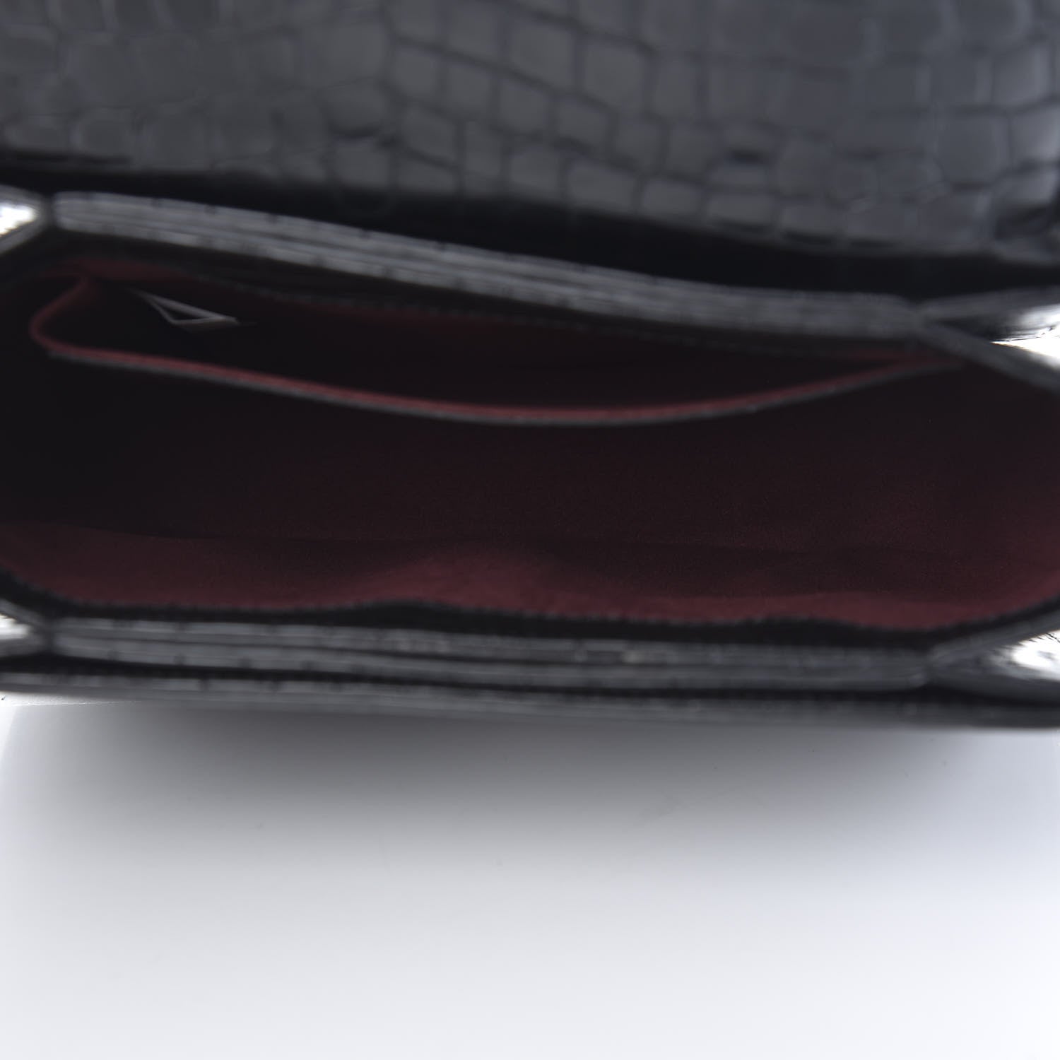 Stella McCartney Embossed Crocodile Effect Medium Falabella Box Shoulder Bag Black 4 of 9