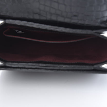 Stella McCartney Embossed Crocodile Effect Medium Falabella Box Shoulder Bag Black 4 of 9