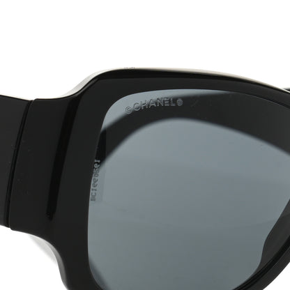 Chanel Black Crystal CC Logo Sunglasses 5096-B Black 7 of 8