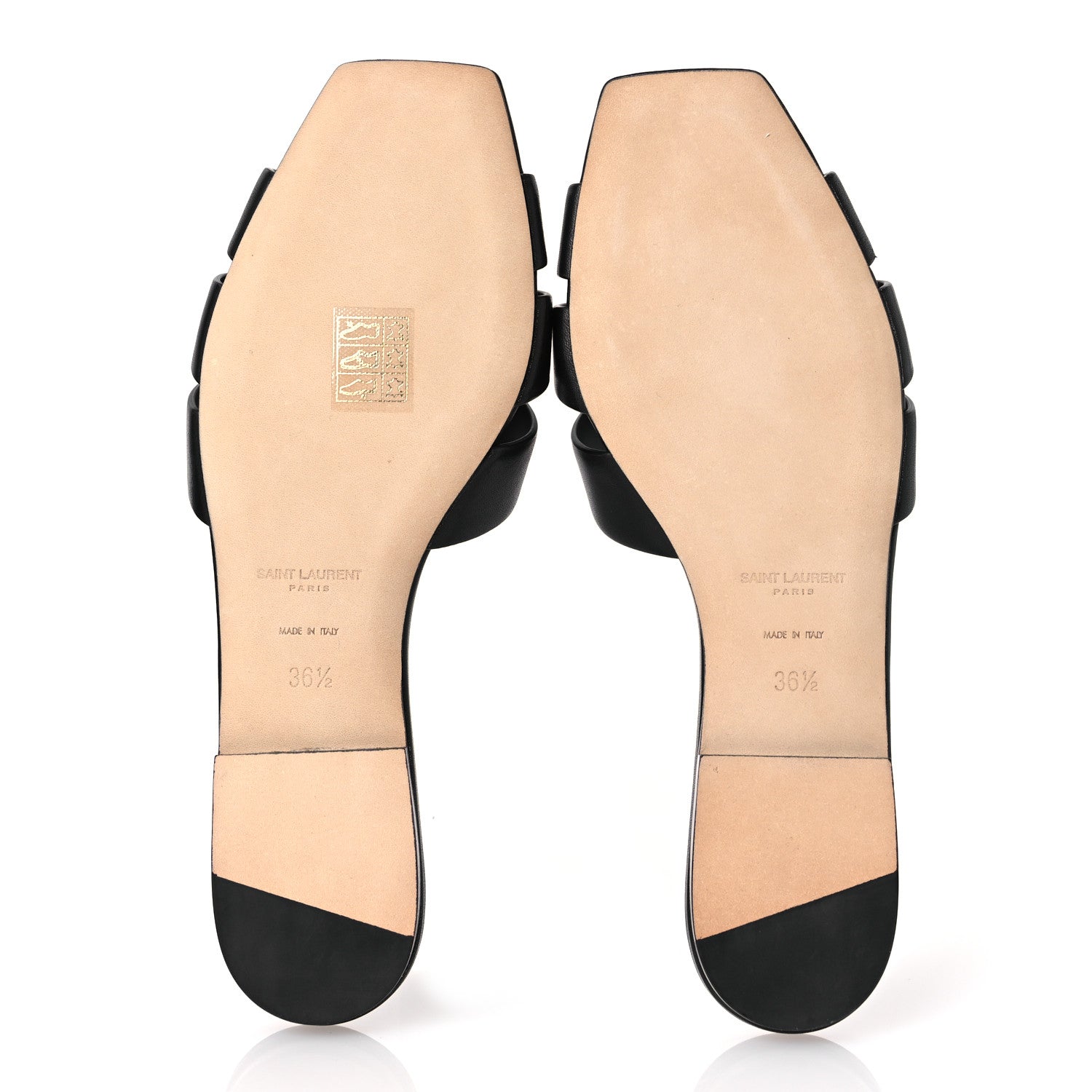 Saint Laurent Calfskin Tribute 05 Slide Sandals 36.5 Black 7 of 11