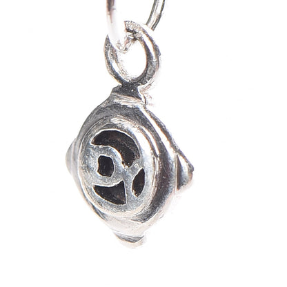 David Yurman Sterling Silver Diamond 19mm Thoroughbred Pendant Necklace 6 of 7