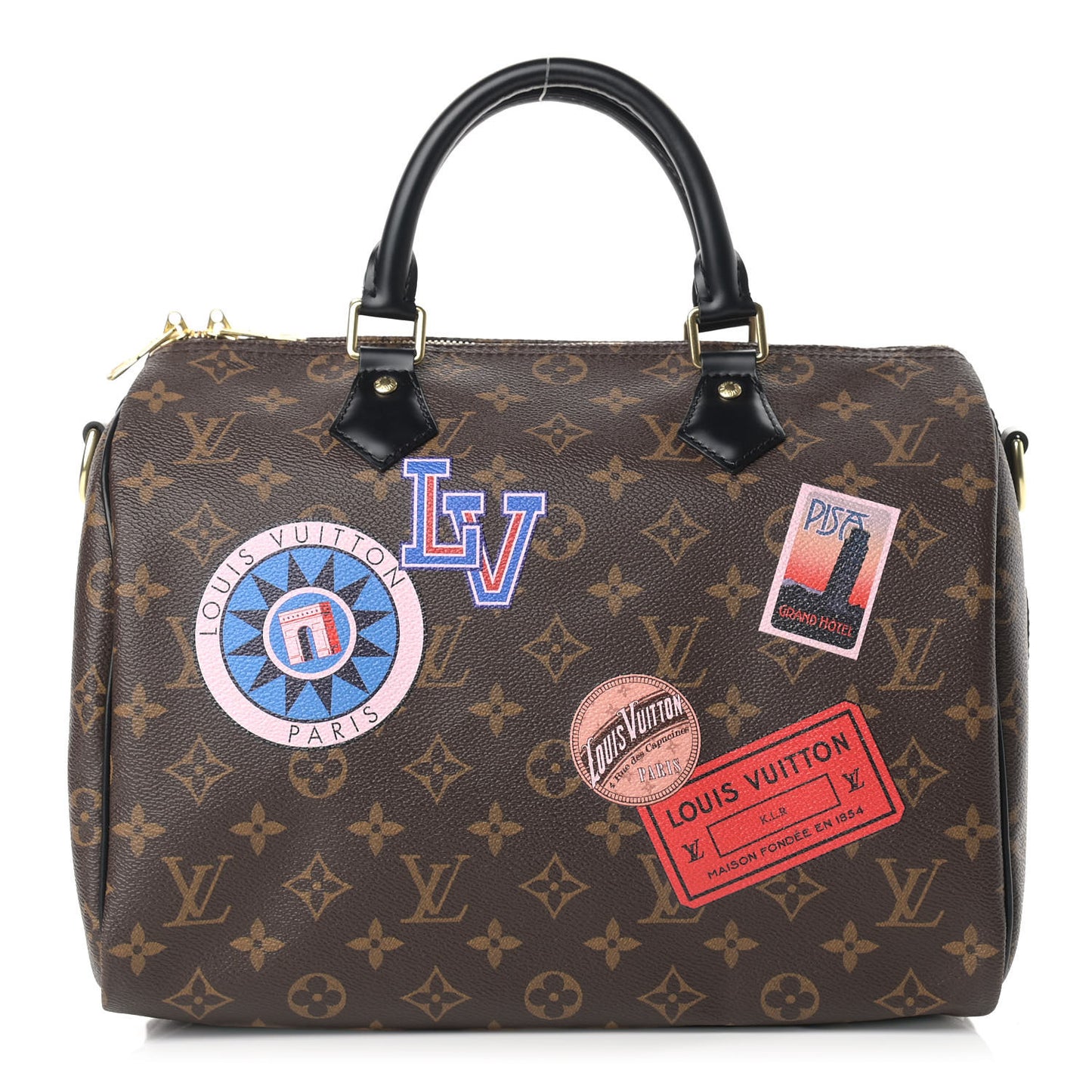 Monogram My World Tour Speedy Bandouliere 30 Black