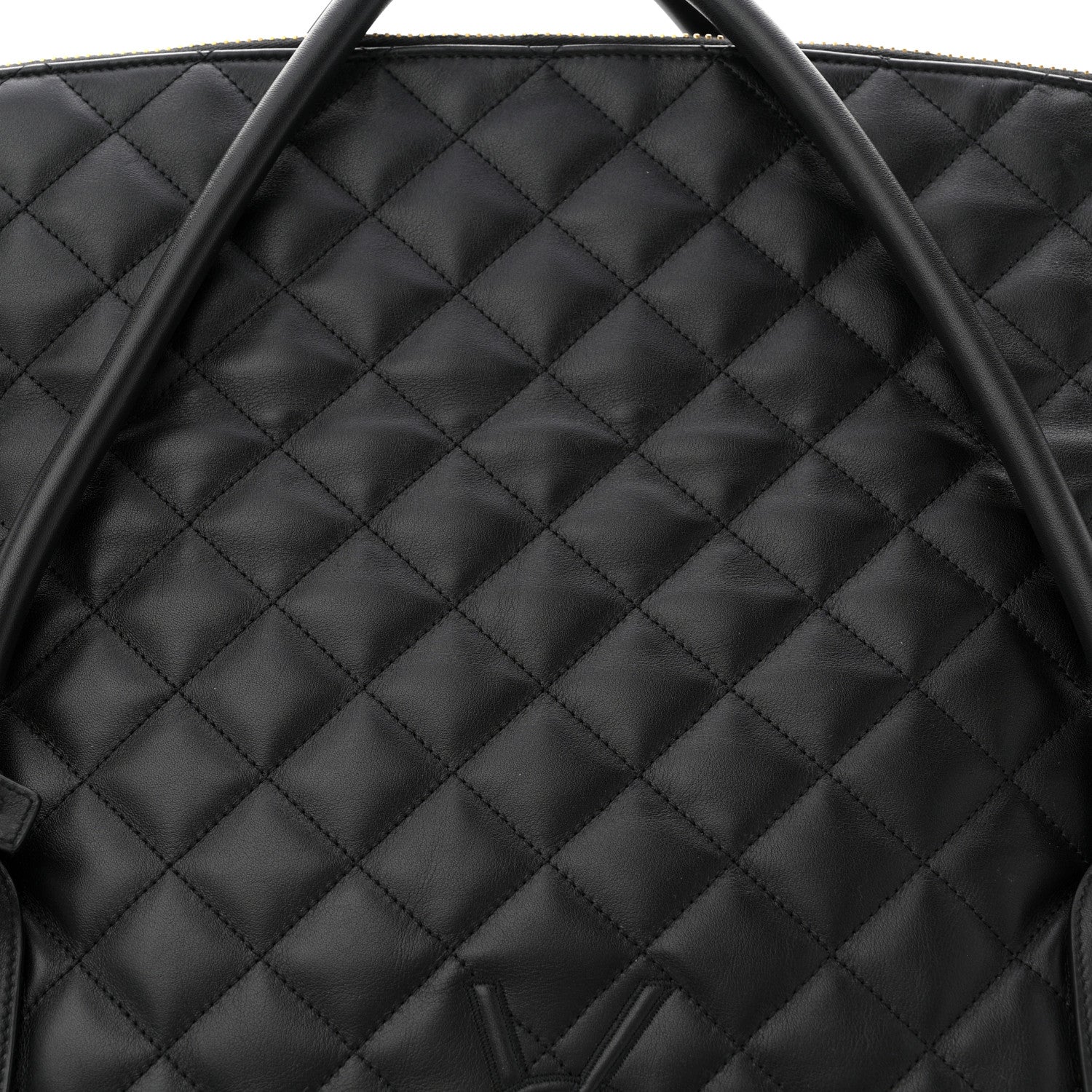 Saint Laurent Calfskin Quilted ES Giant Travel Bag Black 7 of 9