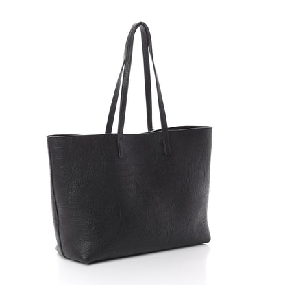 Saint Laurent Calfskin Crocodile Embossed Large Shopper Tote Black 2 of 8