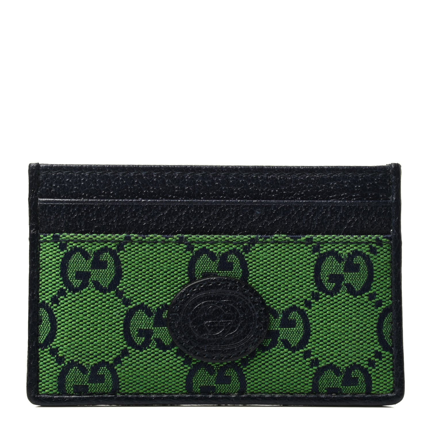 Gucci Monogram Multicolor Retro Interlocking G Card Holder Green Blue 1 of 3