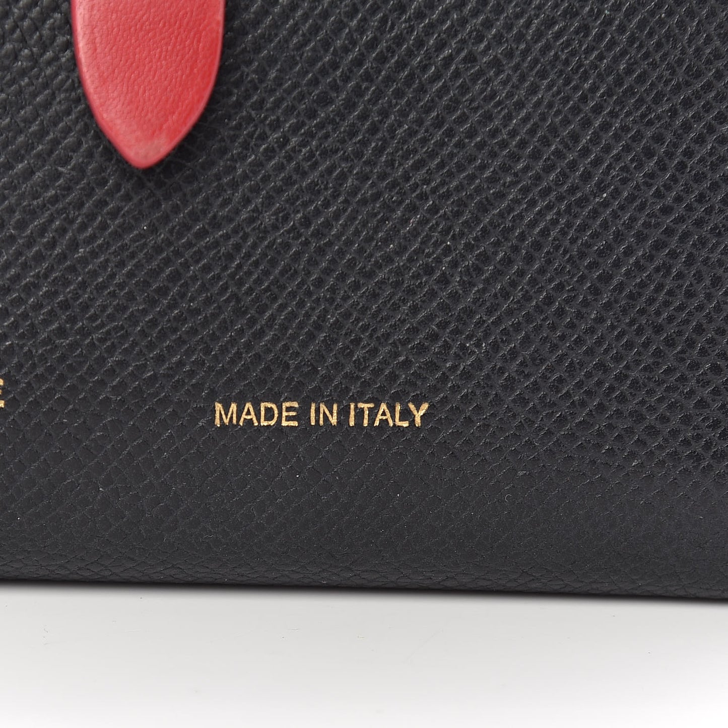 Grained Calfskin Medium Multifunction Strap Wallet Black