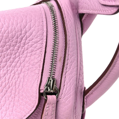 Hermes Taurillon Clemence Mini Lindy 20 Mauve Sylvestre 10 of 10