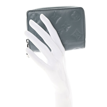 Louis Vuitton Lambskin Embossed Monogram Lou Coussin Wallet Blue Glacier 2 of 7