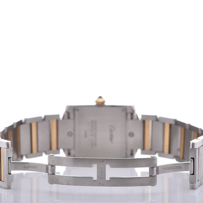 Cartier Stainless Steel 18K Yellow Gold 25mm Tank Francaise Quartz Watch 5 of 9