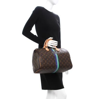 Louis Vuitton Monogram My LV Heritage Speedy 35 Violet Vert Clair 2 of 7