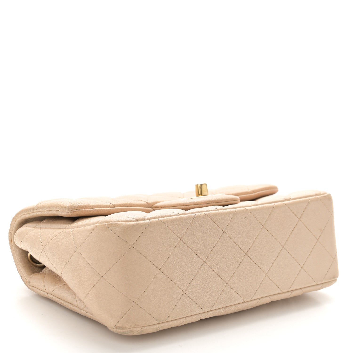 Chanel Metallic Lambskin Quilted Mini Rectangular Flap Gold 4 of 14