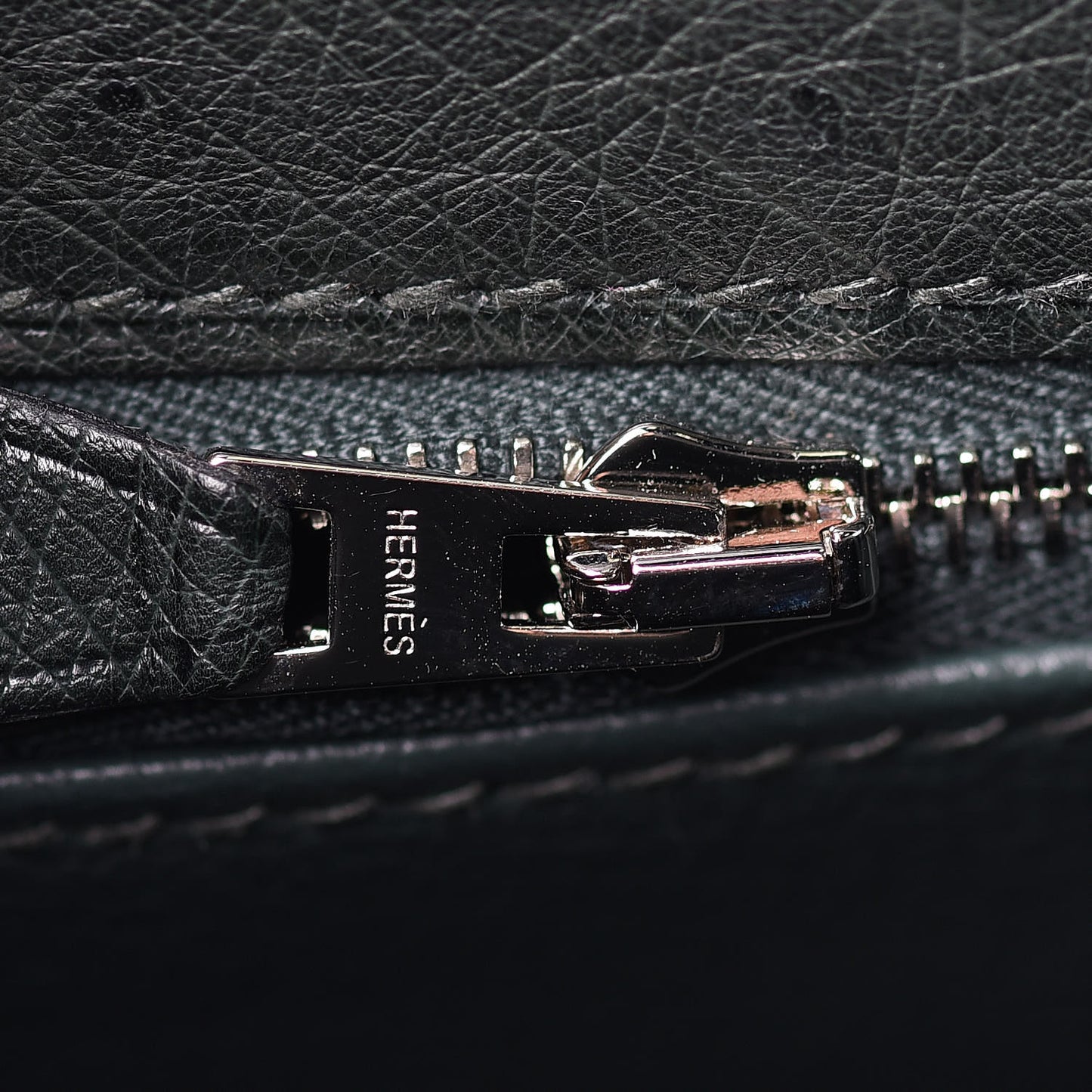 Ostrich Kelly Sellier 28 Vert Titien