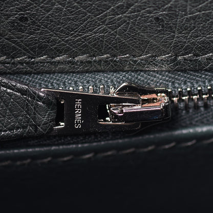 Hermes Ostrich Kelly Sellier 28 Vert Titien 16 of 33