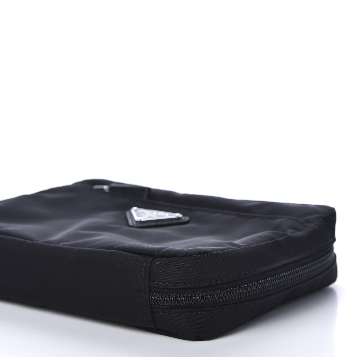 Tessuto Nylon Saffiano Necessaaire Pouch Black