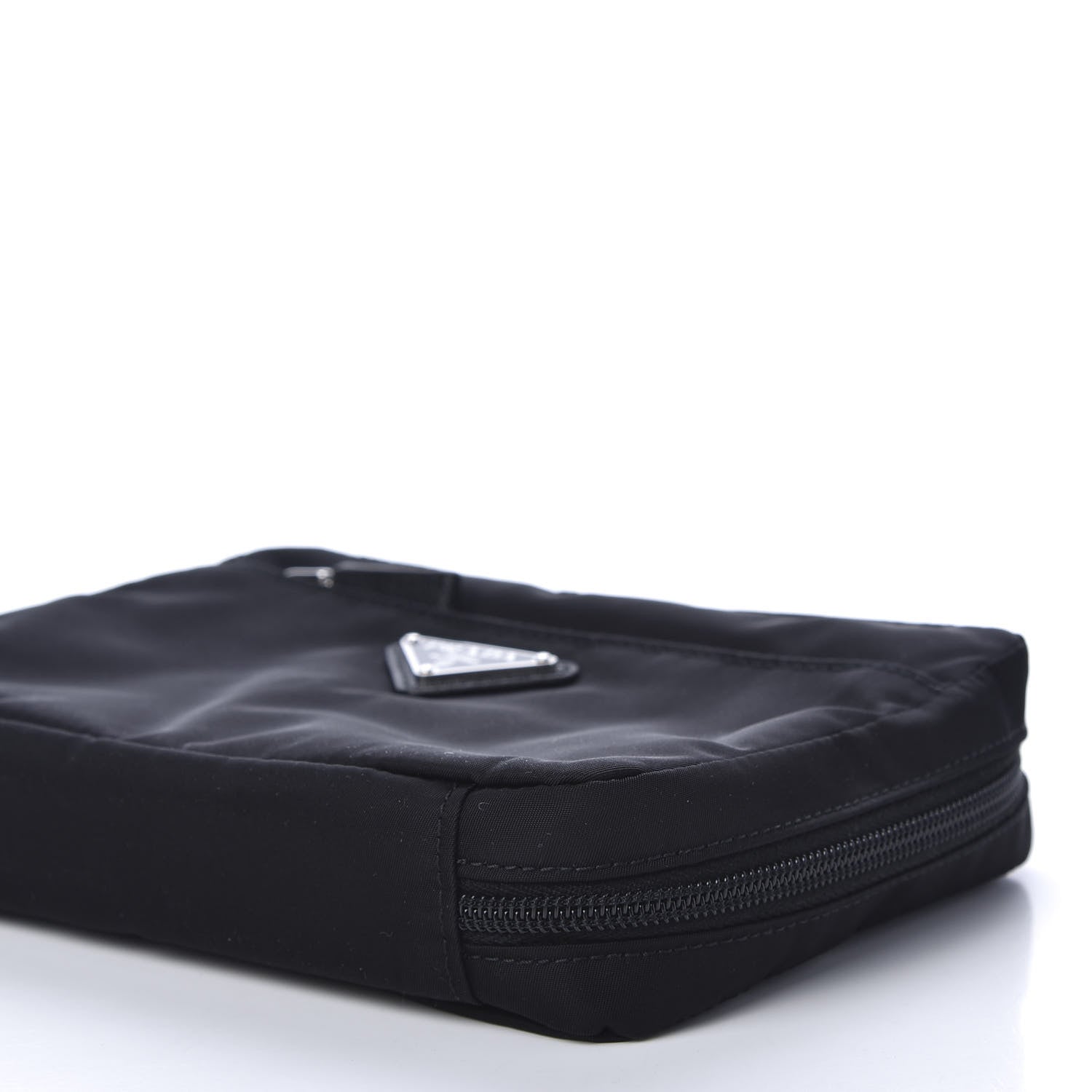 Prada Tessuto Nylon Saffiano Necessaaire Pouch Black 10 of 11
