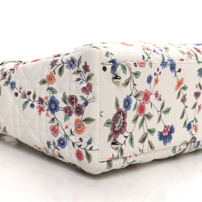 Christian Dior Canvas Nagoya Floral Medium Lady Dior White Multicolor 9 of 10