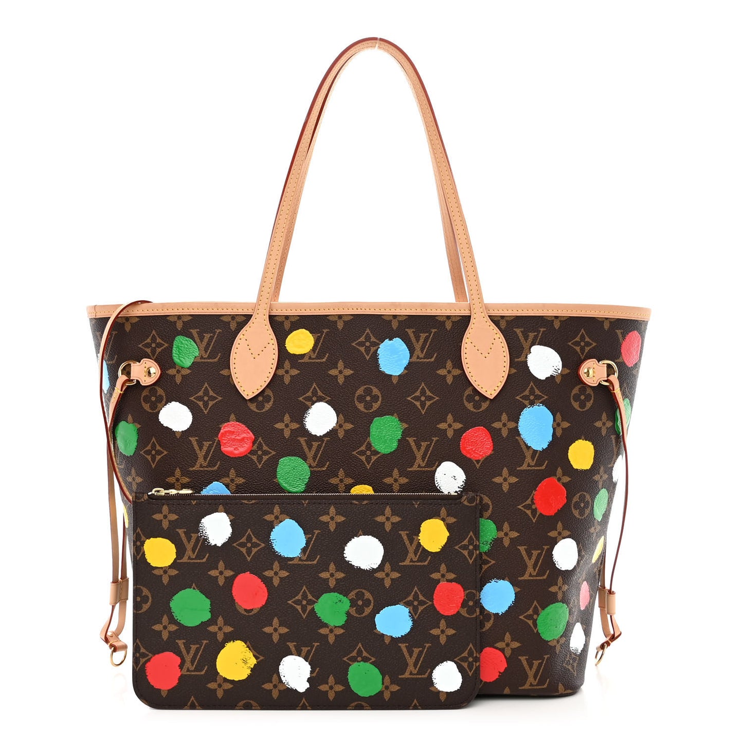 LV X YK Monogram Dots Neverfull MM