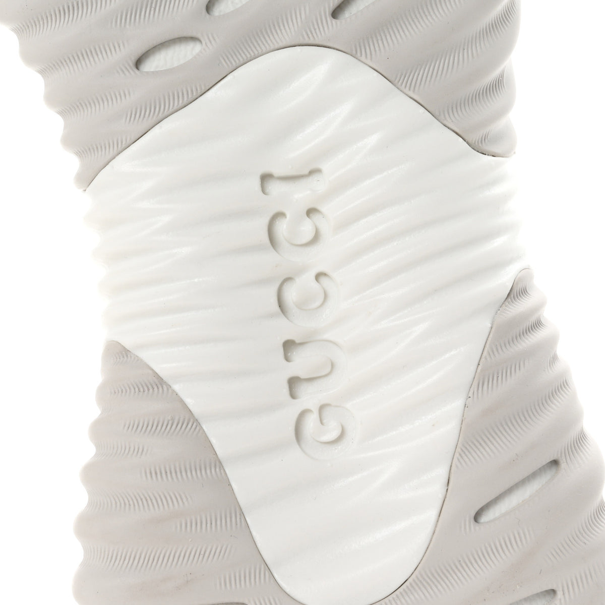 Gucci Mesh Fabric Ripple Splash Mens Sneakers  7 Grey White 8 of 10