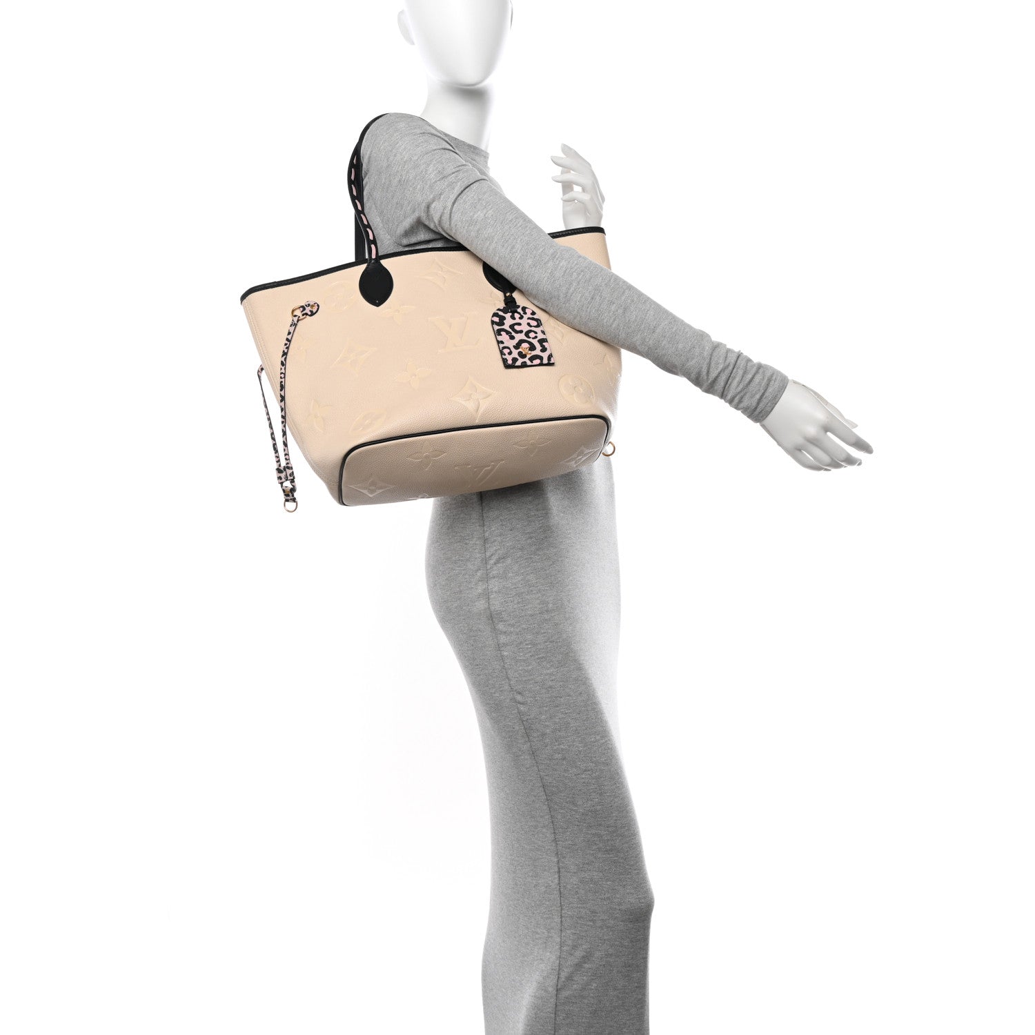 Louis Vuitton Empreinte Monogram Giant Wild at Heart Neverfull MM Creme 2 of 10