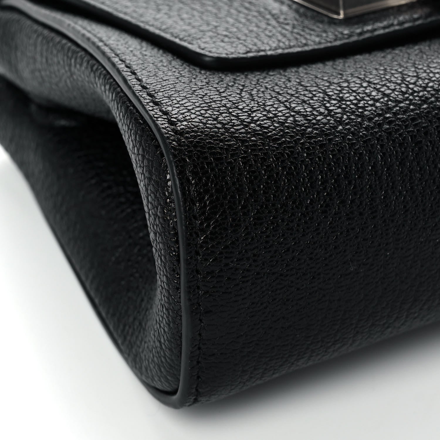 Bottega Veneta Grained Calfskin Geometric Belt Bag Black 8 of 10