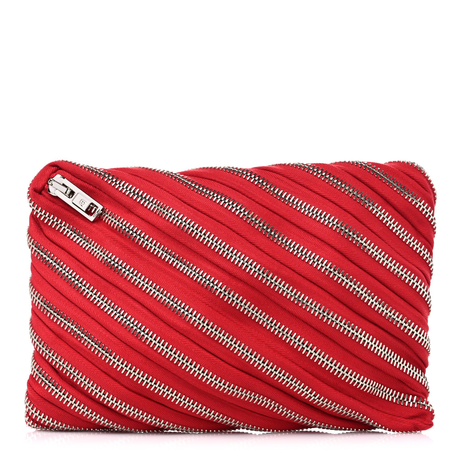Alexander Wang Metal Nylon Zipper Clutch Red 1 of 8