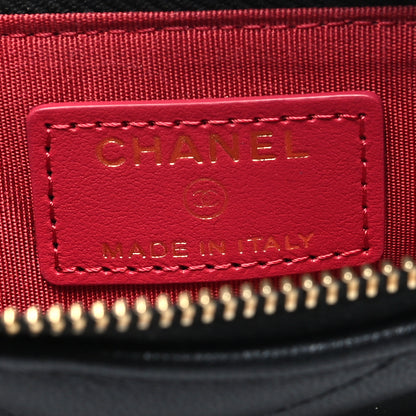 Chanel Goatskin Quilted Chanel 19 Phone and Card Holder Black 6 of 9