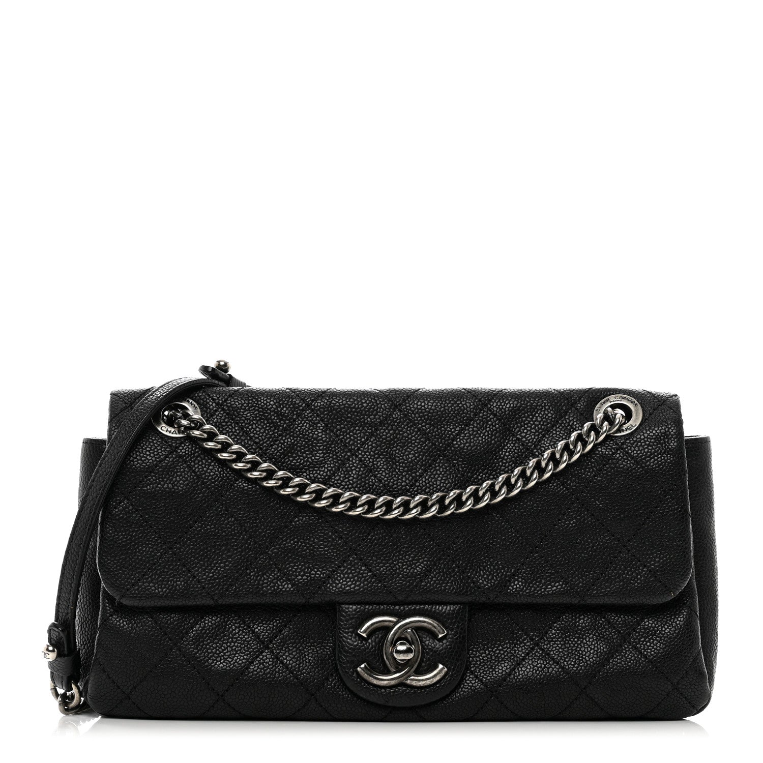 Chanel Caviar Quilted Medium Simply CC Flap Black 1 of 13
