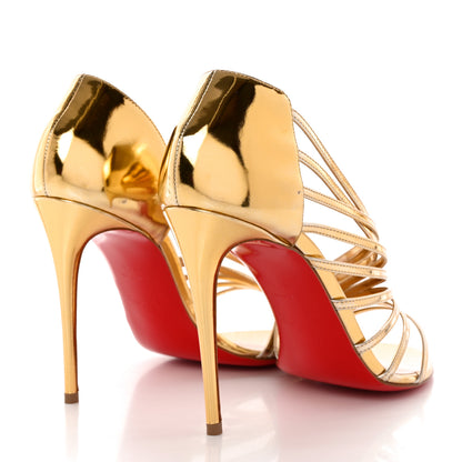 Christian Louboutin Specchio Norina 100 Sandals 37.5 Gold 4 of 12