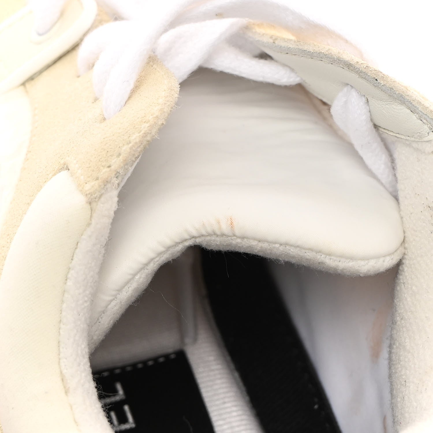 Chanel Suede Calfskin Fabric CC Sneakers 36 White 10 of 13