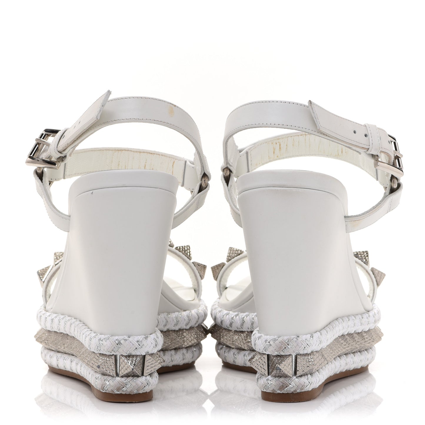 Nappa Pyraclou 110 Wedge Sandals 38 White