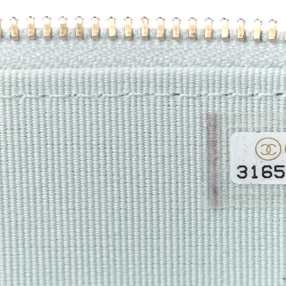 Chanel Lambskin Quilted Small Top Handle Vanity Case With Chain Light Blue 7 of 9