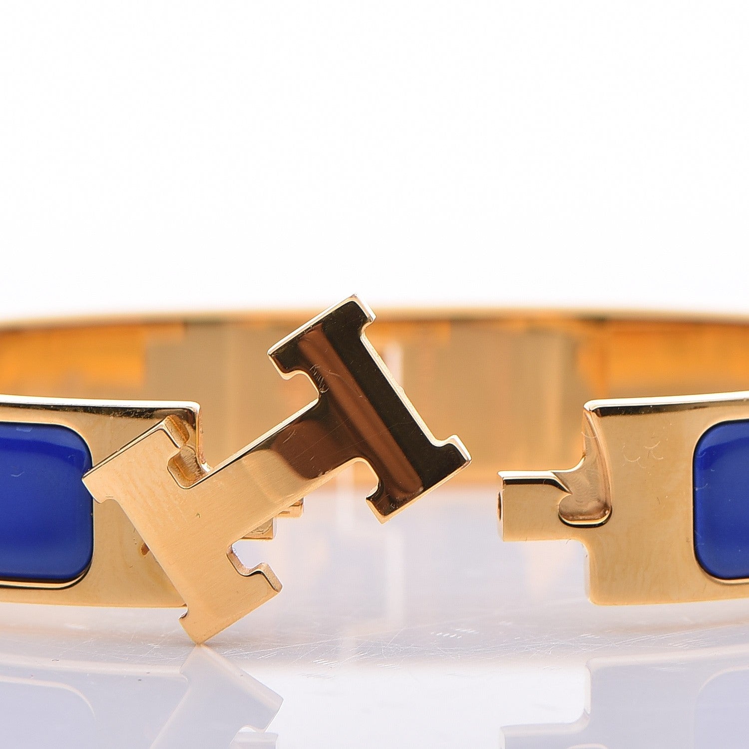 Hermes Enamel Narrow Clic Clac H Bracelet PM Bleu Royal 5 of 7