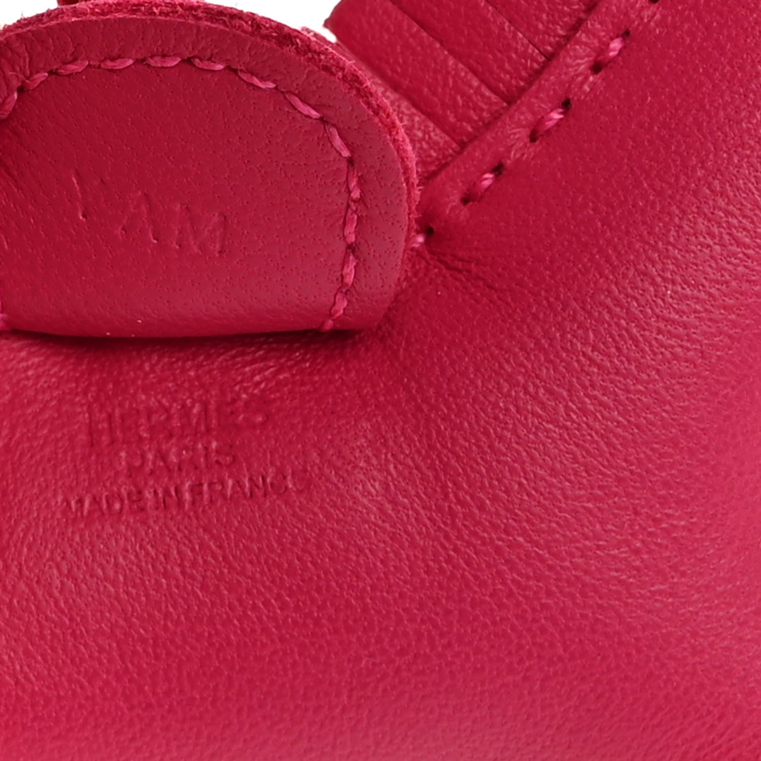 Hermes Milo Lambskin Grigri Rodeo Horse Bag Charm PM Rose Mexico 3 of 4