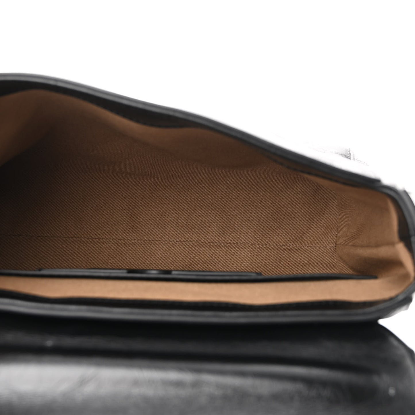 Creased Patent Calfskin Small ID Flap Black