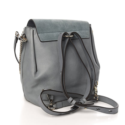 Chloe Suede Calfskin Medium Faye Backpack Cloudy Blue 2 of 9